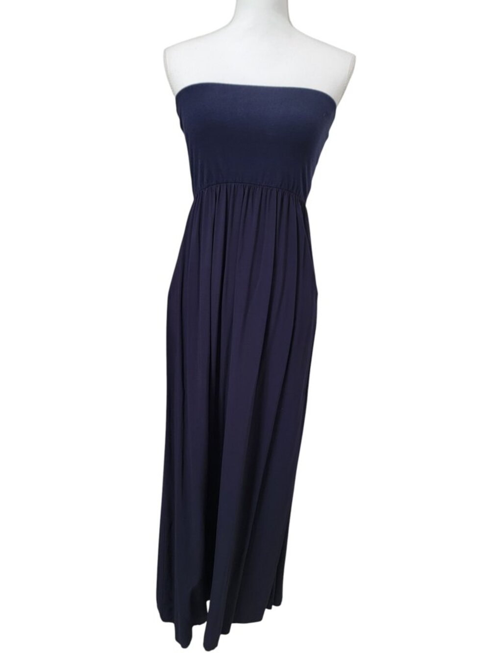 GAP Size XS Navy Blue Strapless Maxi Dress